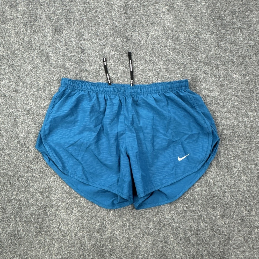 Nike Dri-FIT Running Shorts Womens Medium Blue 4 Inch Lined Athletic 895116-457